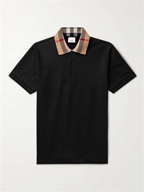 burberry william cotton polo|mr porter burberry polo shirts.